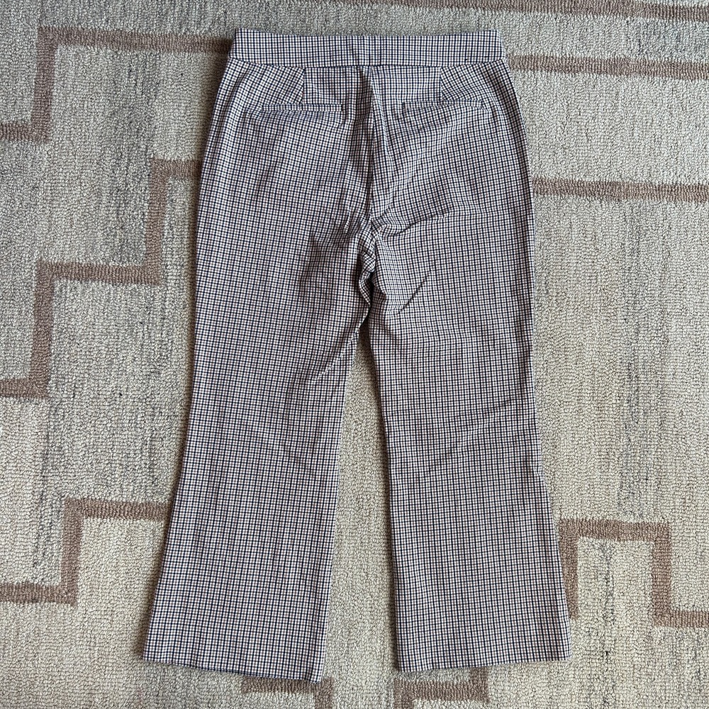 J Crew Kelsey Plaid Pants Womens 4 Cropped Flare Preppy Academia Old Money Check